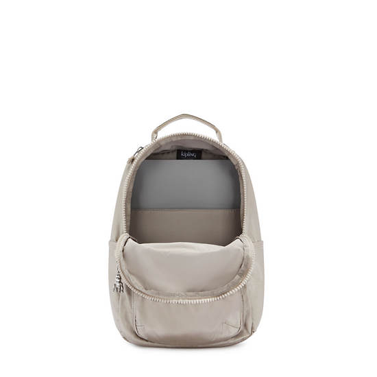 Kipling Seoul Small Metallic Tablet Rugzak Beige | NL 1352BE